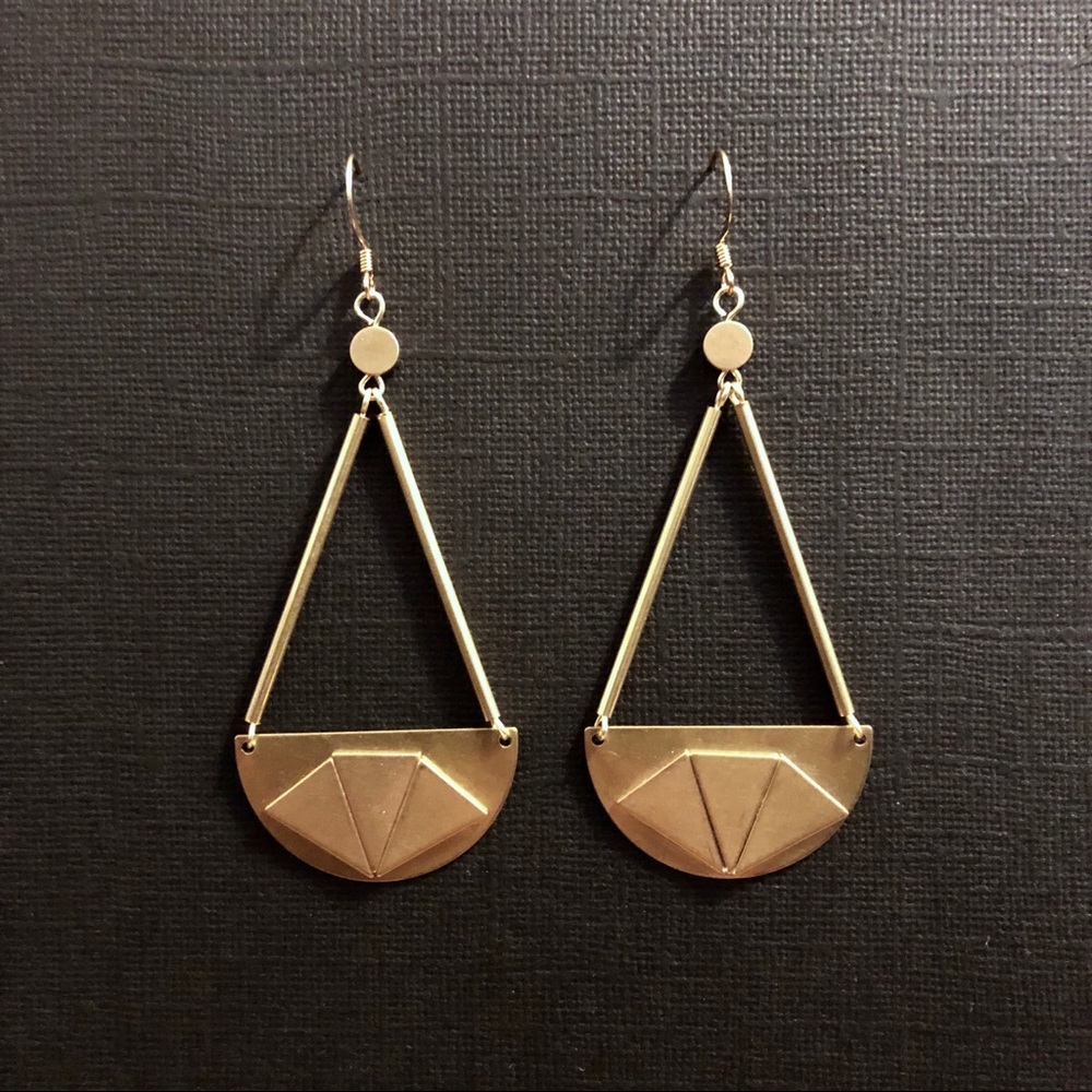 SURI01 Raw Brass Earrings